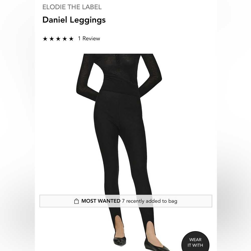 Elodie the label black Jaipur leggings- XS